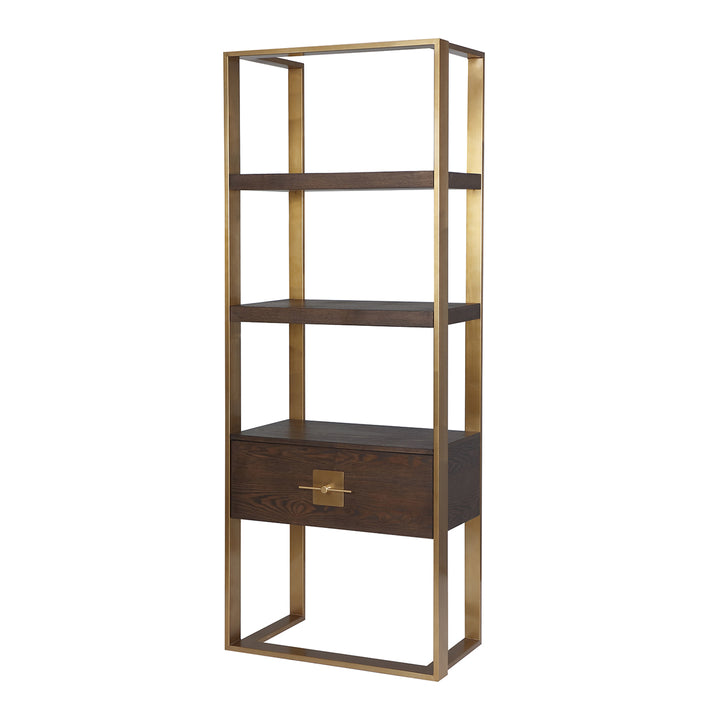 Liang & Eimil Ophir Shelving Unit with Ash Veneer and Brass