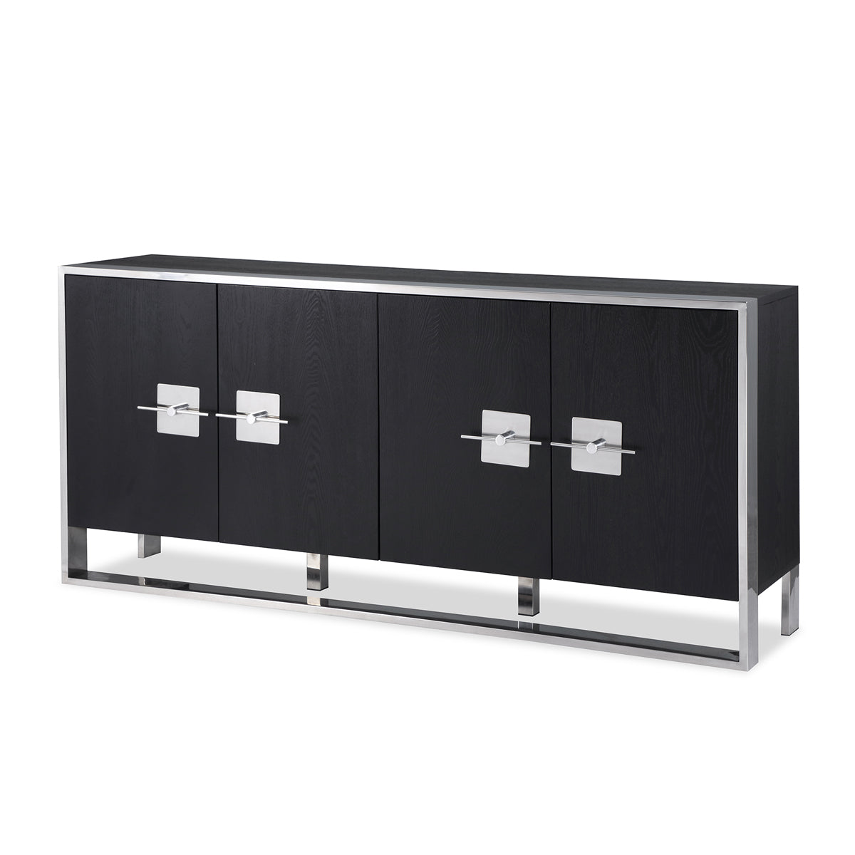 Liang & Eimil Ophir Sideboard with Black Ash Veneer and Stainless Steel