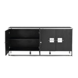 Liang & Eimil Ophir Sideboard with Black Ash Veneer and Stainless Steel – Excess Stock