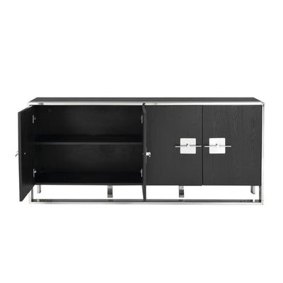 Liang & Eimil Ophir Sideboard with Black Ash Veneer and Stainless Steel