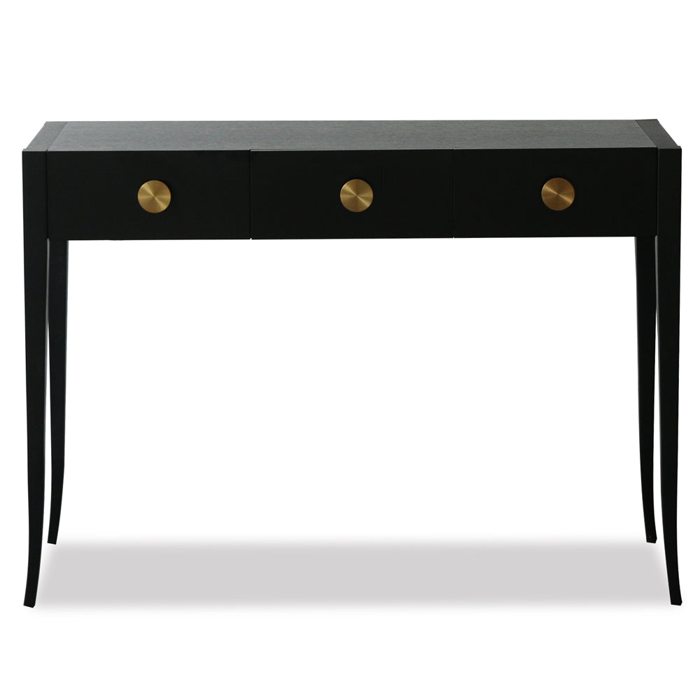 Liang & Eimil Orly Console Table in Black Quartered Oak Veneer