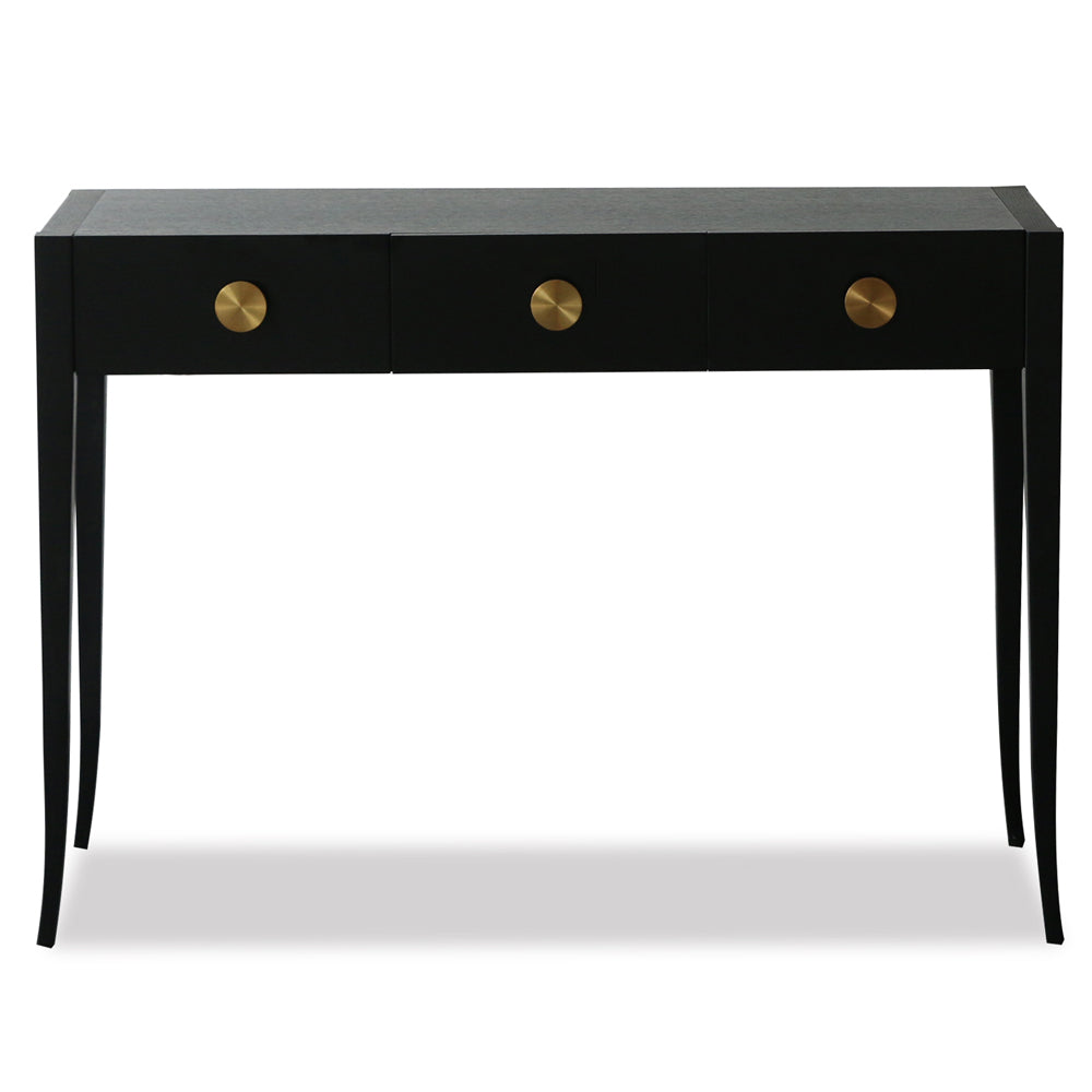 Liang & Eimil Orly Console Table in Black Quartered Oak Veneer ...