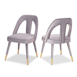 Liang & Eimil Pigalle Chair Kaster Light Grey Velvet