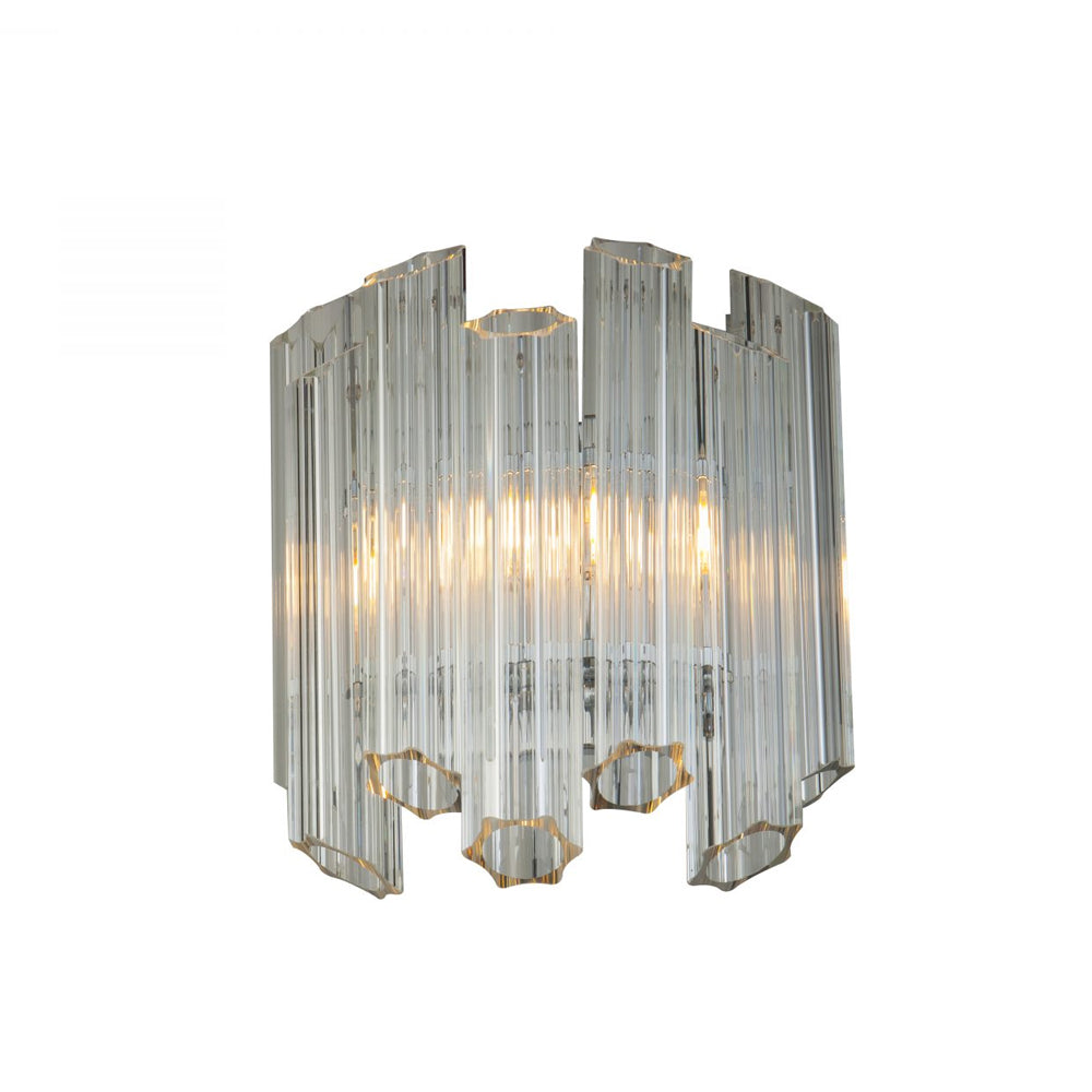 Liang & Eimil Quartz Wall Light with Crystal Glass and Polished Nickel
