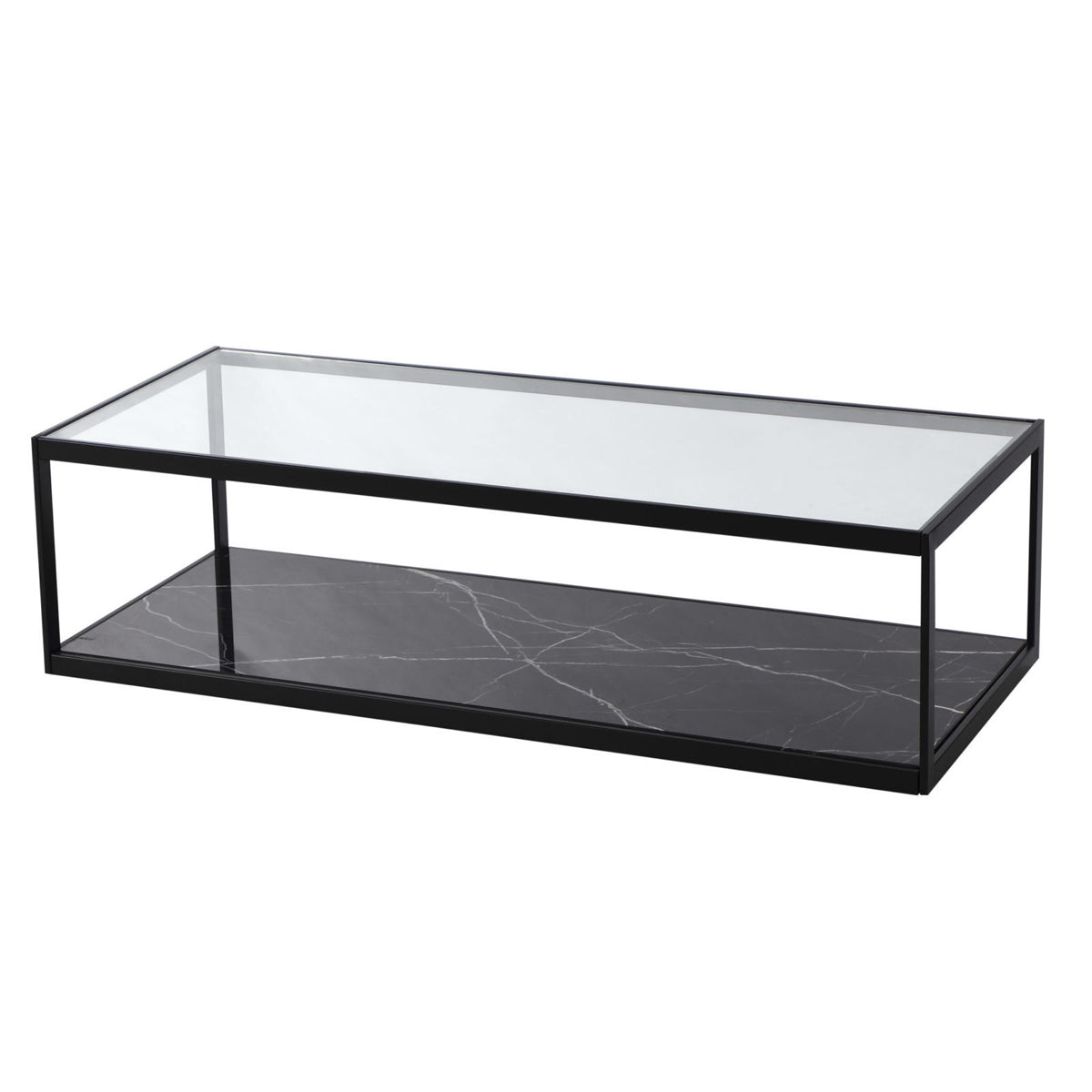 Liang & Eimil Rectangular Tamon Coffee Table with Black Marble