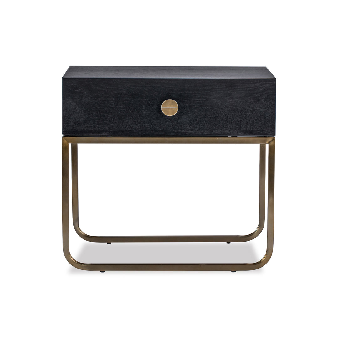 Liang & Eimil Rhapsody Bedside Table with Crown Ash Veneer and Brushed Brass