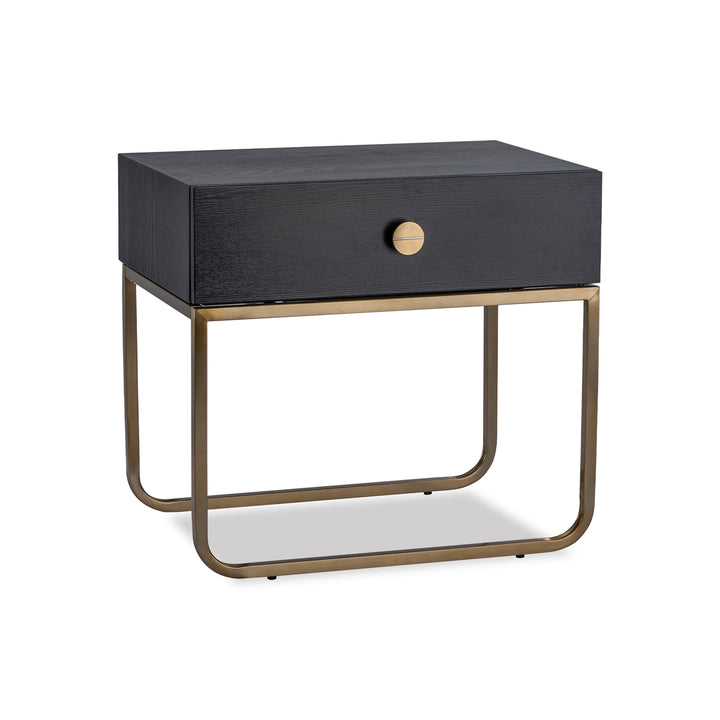 Liang & Eimil Rhapsody Bedside Table with Crown Ash Veneer and Brushed Brass