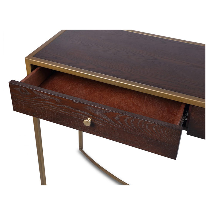 Liang & Eimil Rivoli Dressing Table in Chocolate Brown Brass
