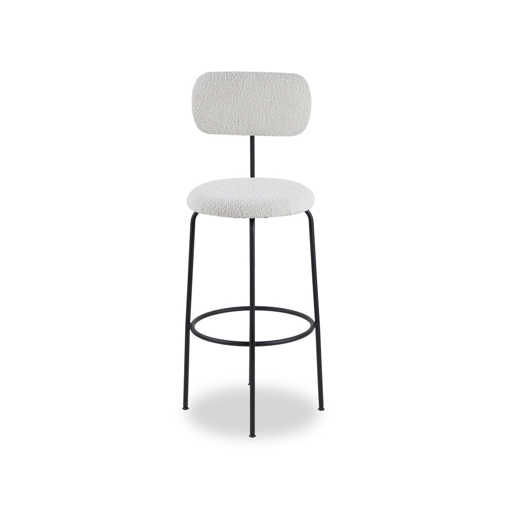 Liang & Eimil Seclus Bar Stool with Boucle Sand Upholstery
