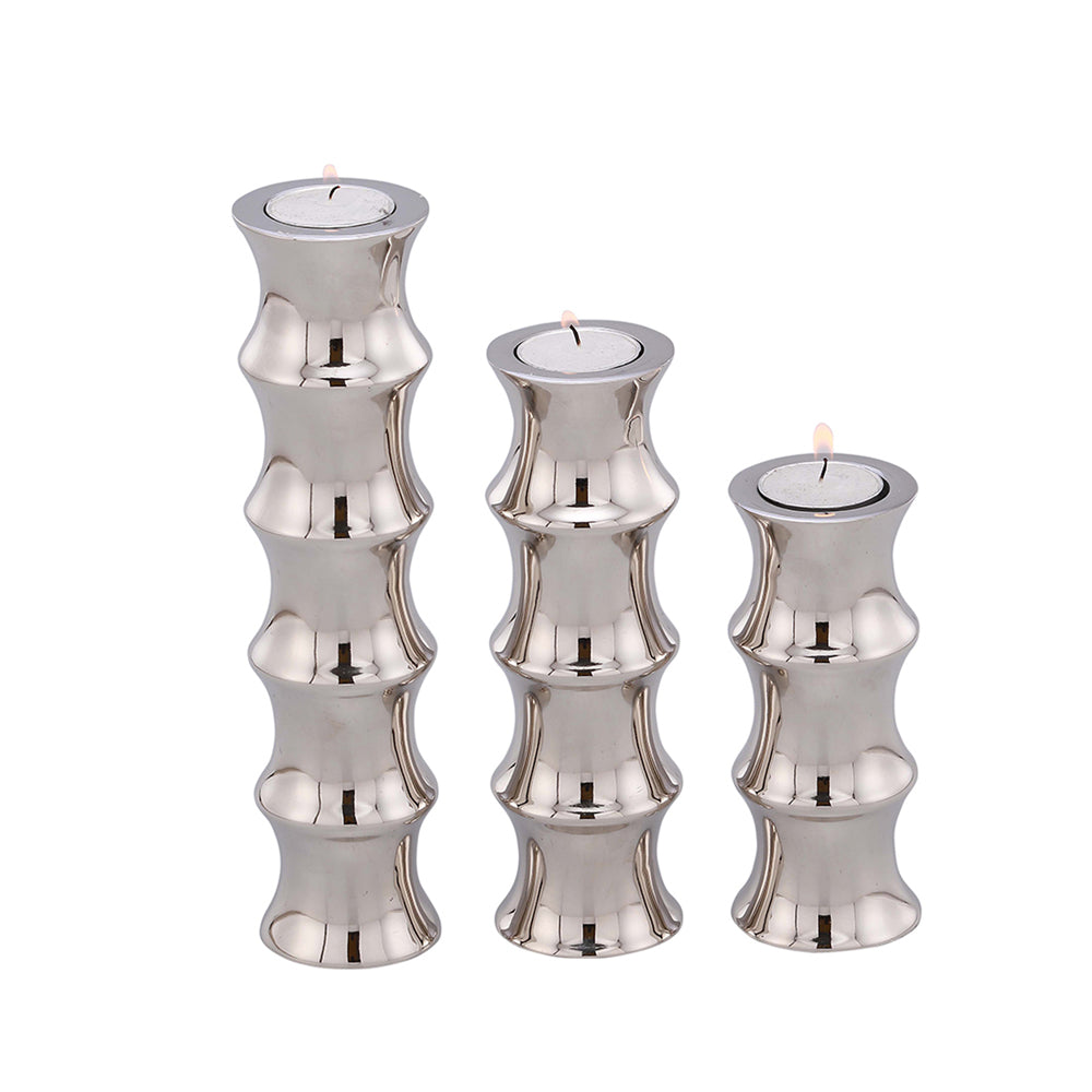Liang & Eimil T-Light Holders in Nickel Plated Aluminium - Set of 3