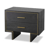 Liang & Eimil Tigur Bedside Table in Black Ash Veneer
