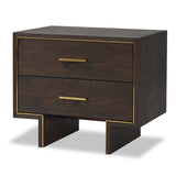 Liang & Eimil Tigur Bedside Table in Dark Brown Ash