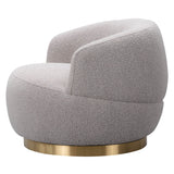 Liang & Eimil Vitale Chair in Taupe Boucle with Brushed Brass