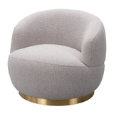 Liang & Eimil Vitale Chair in Taupe Boucle with Brushed Brass