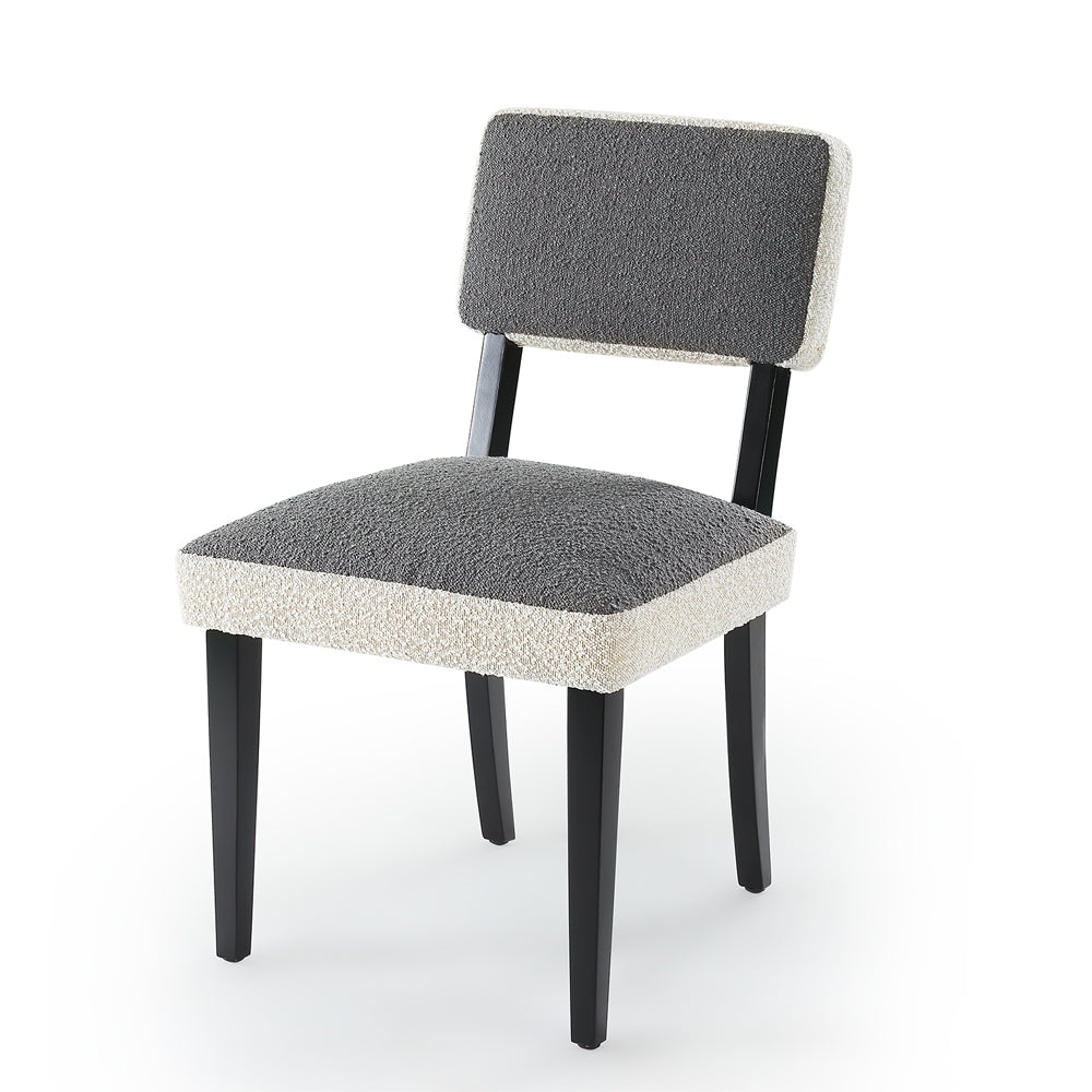 Liang & Eimil Alfama Dining Chair in Graphic Grey and Boucle Sand