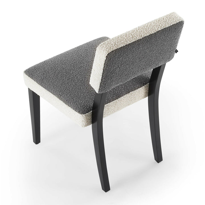 Liang & Eimil Alfama Dining Chair in Graphic Grey and Boucle Sand