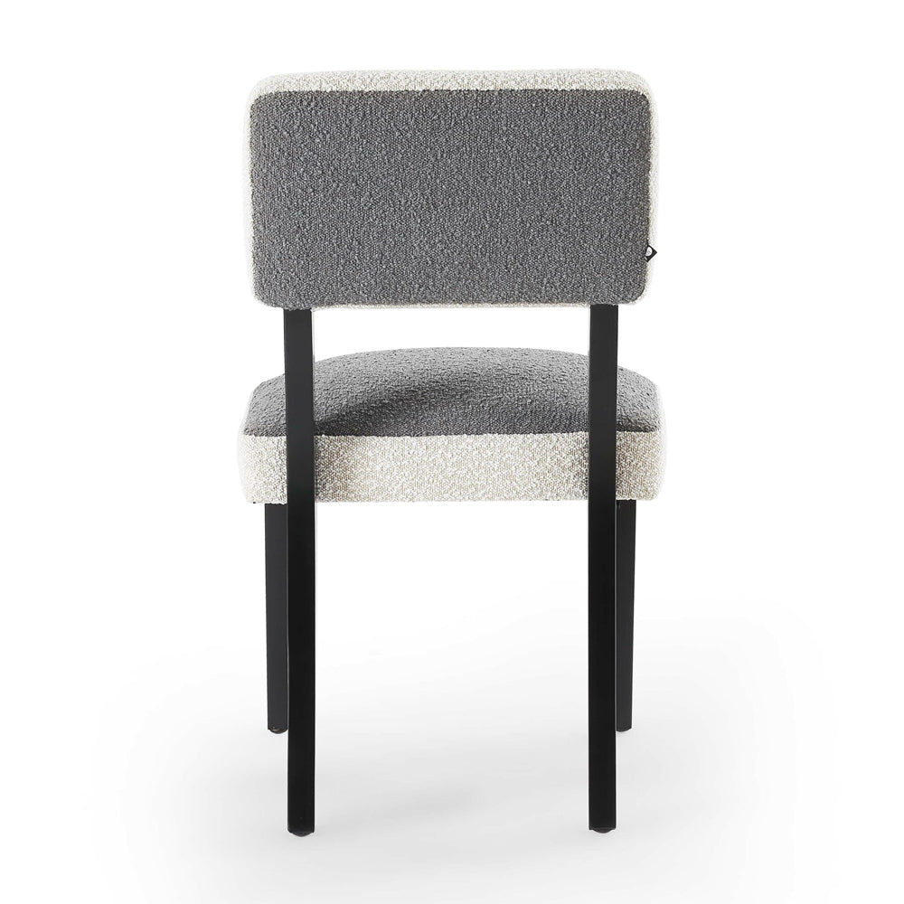 Liang & Eimil Alfama Dining Chair in Graphic Grey and Boucle Sand