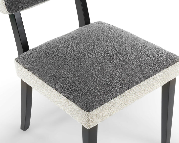 Liang & Eimil Alfama Dining Chair in Graphic Grey and Boucle Sand