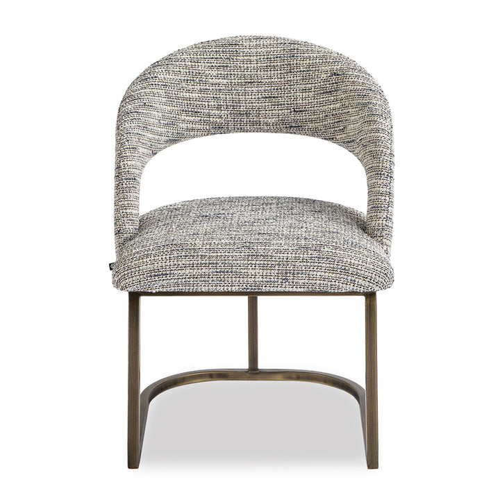 Liang & Eimil Alfie Dining Chair in Sherpa Grey Fabric