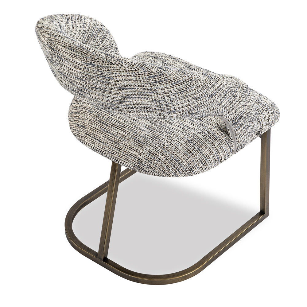 Liang & Eimil Alfie Dining Chair in Sherpa Grey Fabric