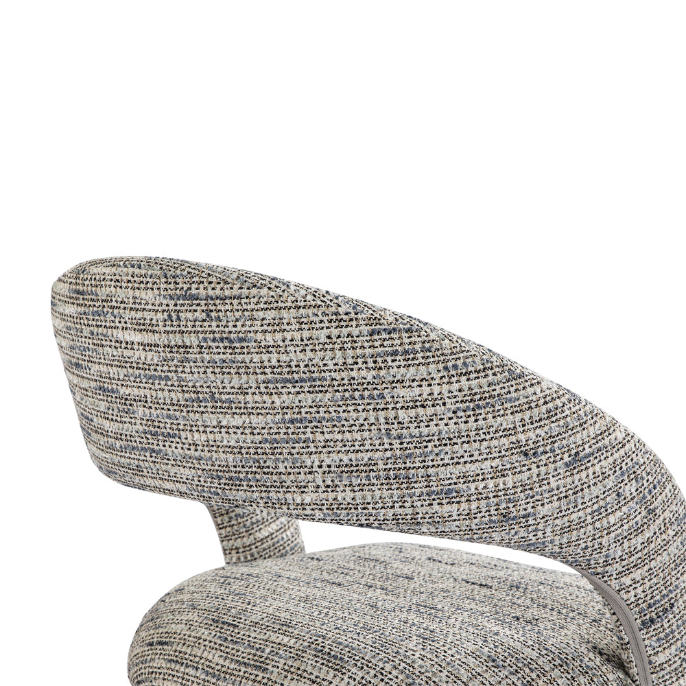 Liang & Eimil Alfie Dining Chair in Sherpa Grey Fabric