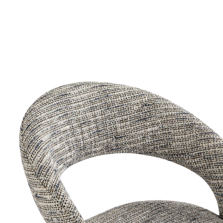 Liang & Eimil Alfie Dining Chair in Sherpa Grey Fabric