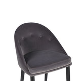 Liang & Eimil Arden Stool in Gainsborough Nickel Grey Velvet