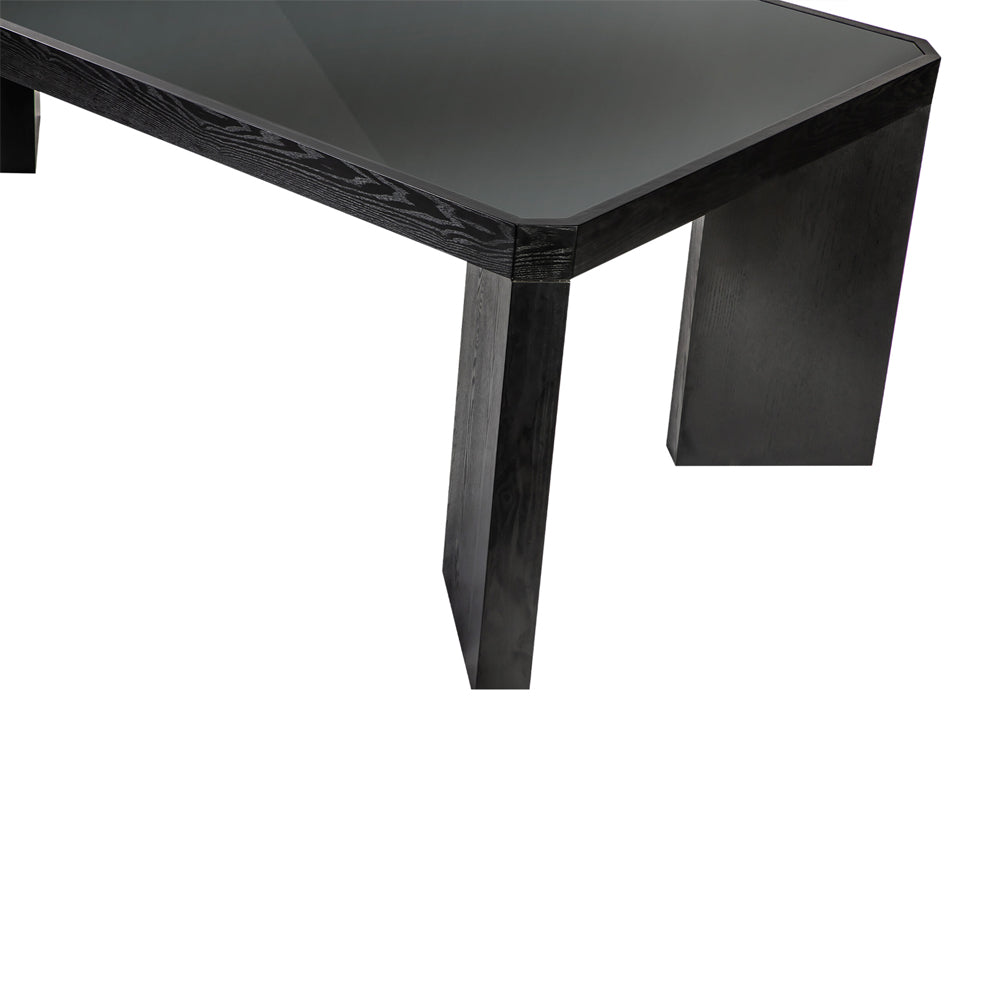 Liang & Eimil Baltimore Dining Table in Black Ash and Glass