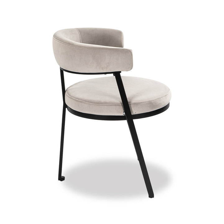 Liang & Eimil Bonnet Dining Chair in Kaster Light Grey