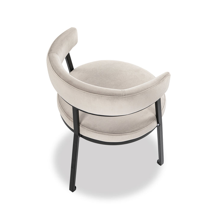 Liang & Eimil Bonnet Dining Chair in Kaster Light Grey