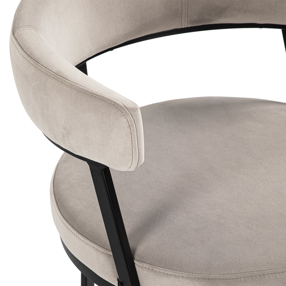 Liang & Eimil Bonnet Dining Chair in Kaster Light Grey