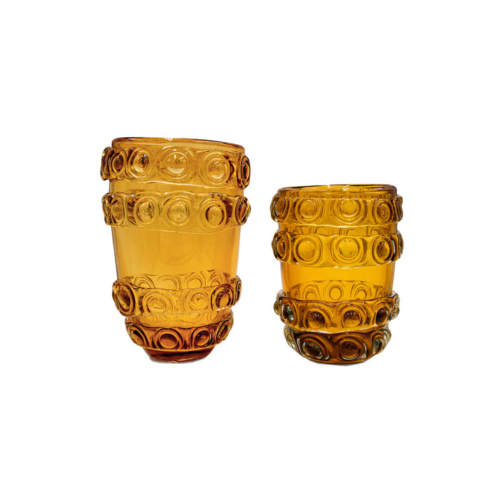 Liang & Eimil Bumble Glass Vase in Amber - Small