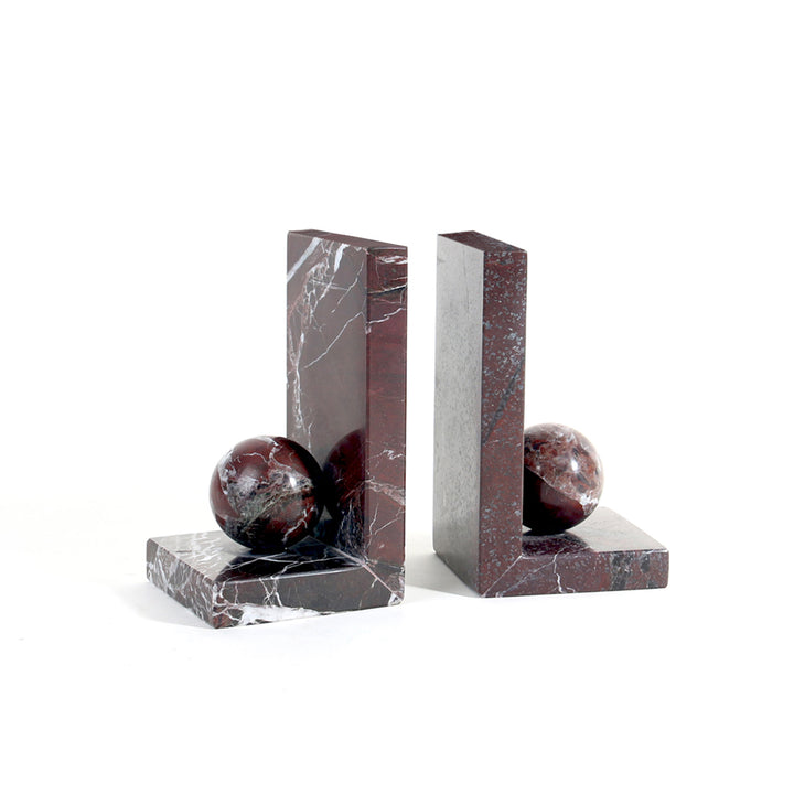 Liang & Eimil Ebury Bookends in Rojo Levante marble