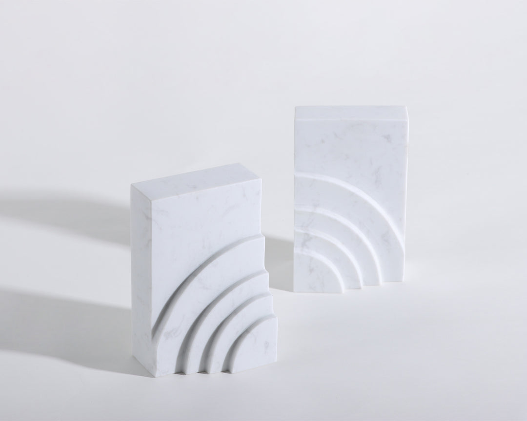 Liang & Eimil Eccleston White Marble Bookends