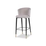 Liang & Eimil Elica Stool in Gainsborough Dorian Grey Velvet