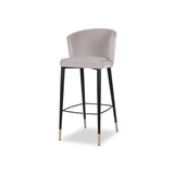 Liang & Eimil Elica Stool in Gainsborough Dorian Grey Velvet - Excess Stock