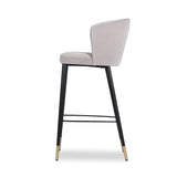 Liang & Eimil Elica Stool in Gainsborough Dorian Grey Velvet - Excess Stock