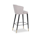Liang & Eimil Elica Stool in Gainsborough Dorian Grey Velvet