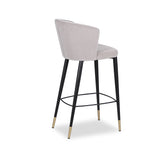Liang & Eimil Elica Stool in Gainsborough Dorian Grey Velvet - Excess Stock