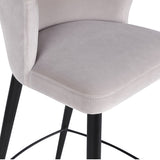 Liang & Eimil Elica Stool in Gainsborough Dorian Grey Velvet