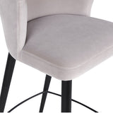 Liang & Eimil Elica Stool in Gainsborough Dorian Grey Velvet - Excess Stock