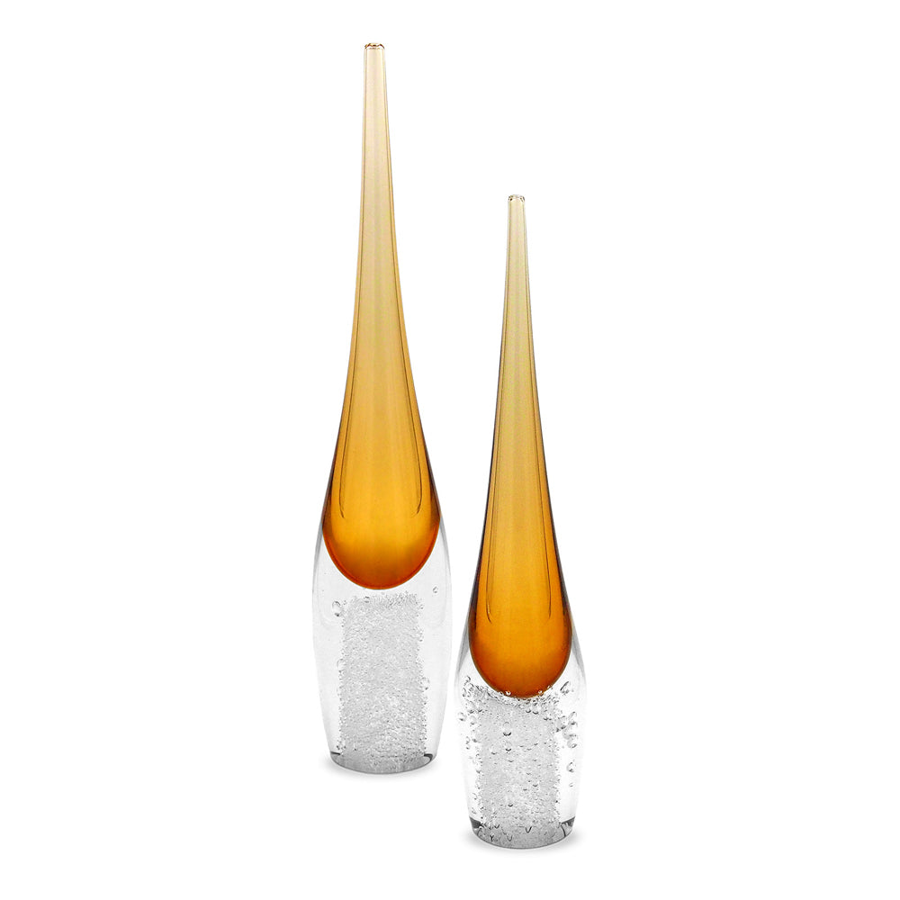 Liang & Eimil Ellis Crystal Vase in Amber - Large