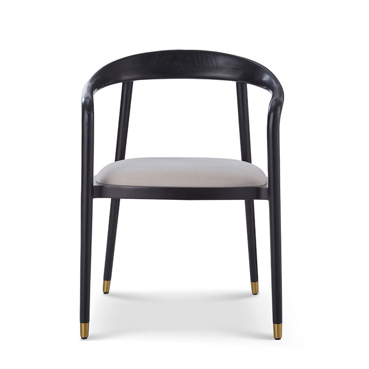 Liang & Eimil Fluid Dining Chair - Gainsborough Ash Grey Velvet