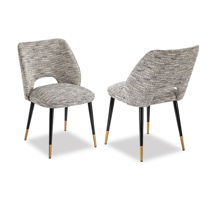 Liang & Eimil Jagger Dining Chair with Sherpa Grey Fabric (Set of 2)