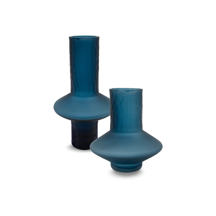Liang & Eimil Rei Glass Vase in Blue - Medium
