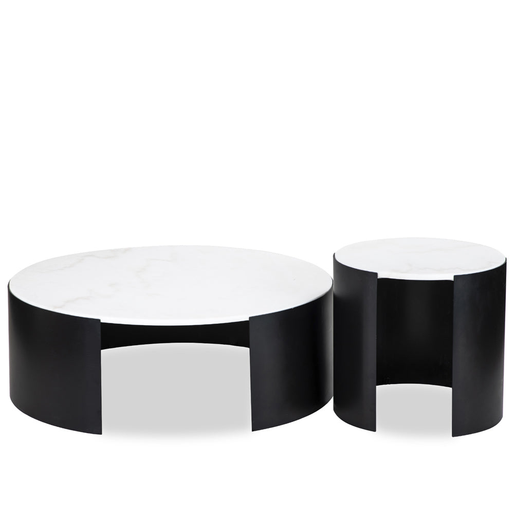 Liang & Eimil Samba Side Table with White Marble Top