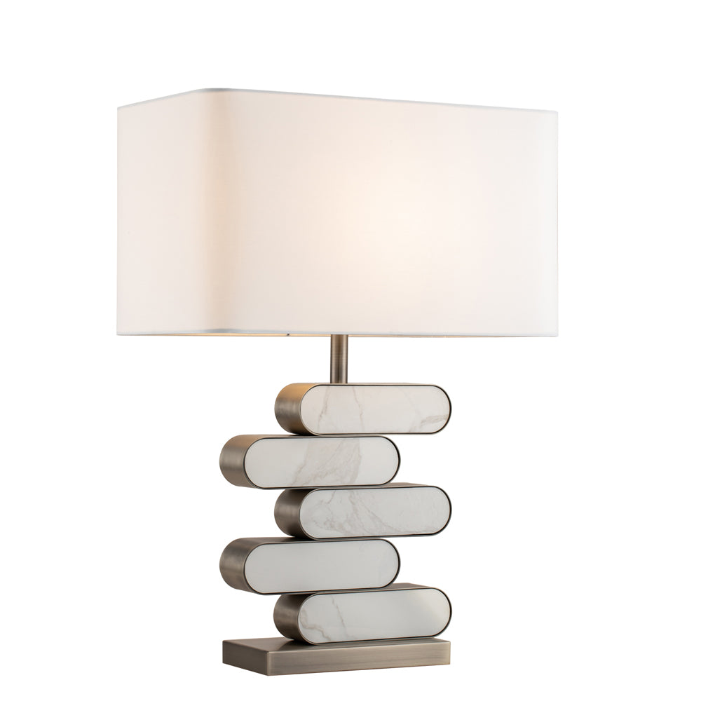 Liang & Eimil Twist Table Lamp with White Marble