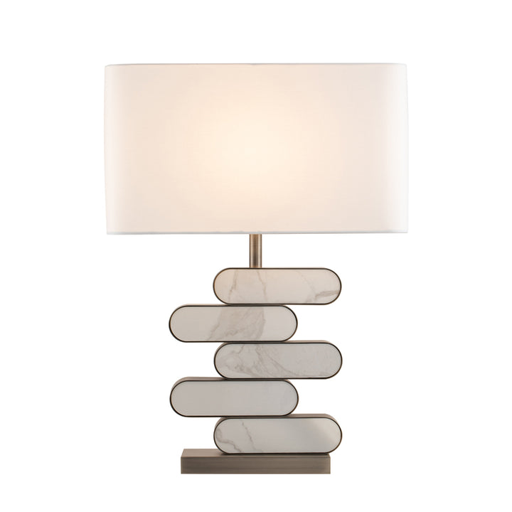 Liang & Eimil Twist Table Lamp with White Marble