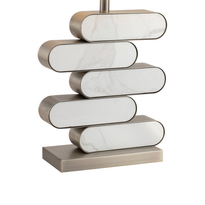 Liang & Eimil Twist Table Lamp with White Marble