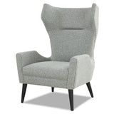 Liang & Eimil Vendome Occasional Chair in Emporio Grey Fabric with Solid Wood Legs